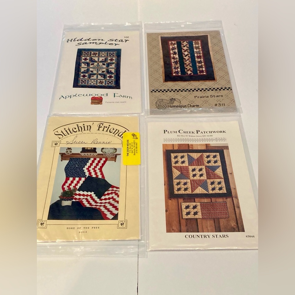 Patriotic Quilt Patterns USA Quilting Samplers DIY Craft Project Gift Quilters